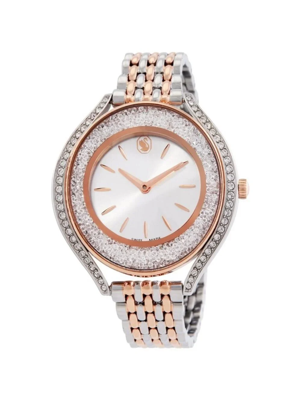 NWT Swarovski Crystalline Quartz White Dial Ladies Watch